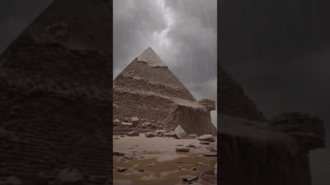 Oh no, the Pyramids! #keşfet#keşfetbeniöneçıkat#ai#aicontent #news #rain #pyramid #pyramids #egypt