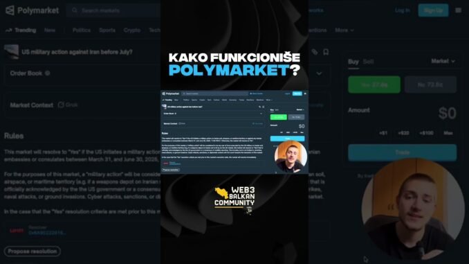 Polymarket = Web3 kladionica za SVE! 🌍 #polymarket #web3 #kriptovalute #kripto #solana
