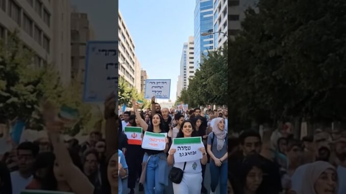 Protest in Israel! 😱 #ai #animation #news #israel #shorts #funnyshorts