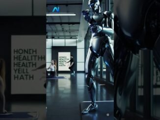 ROBOT Fitness Coach Guides You Through Perfect Stretching Routines! | #AI #Robotics #YouTubeShorts