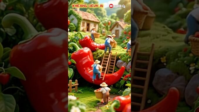 "Spice Squad: AI Guides Tiny Workers on High-Tech Chili Farms" #aivideo #shortvideo #cooking #ai