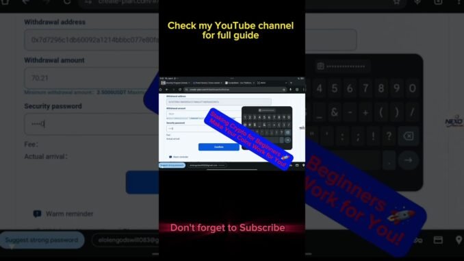 Staking Crypto for Beginners 🚀 | Make Your Coins Work for You!#create-plan #cryptoearnings