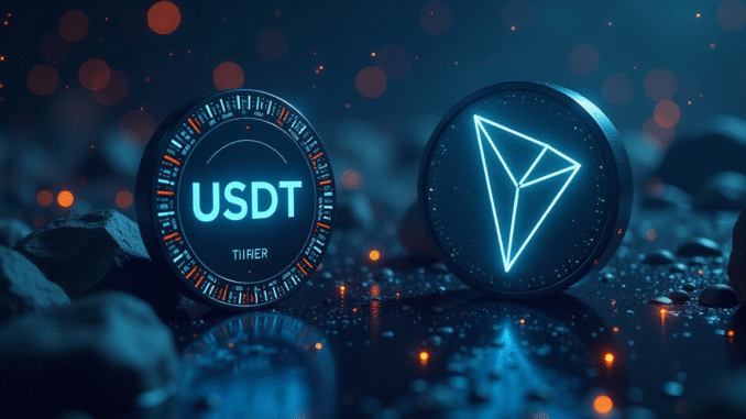 USDT And TRON Symbols