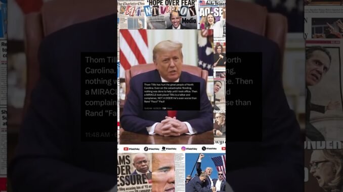 TRUMP🇺🇸Thom Tillis🐘Truth/Tweet👀🔥AI#news #politics #usa #america #trump #fyp #viralvideo #ai