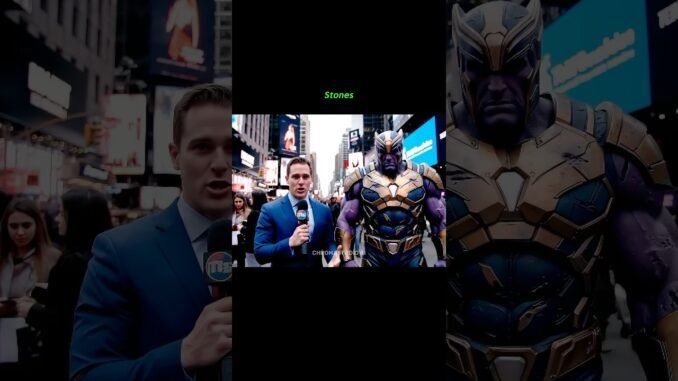 Thanos Ignore his question 😂 #thanos #news #newsreporter #ai #veo3 #shorts