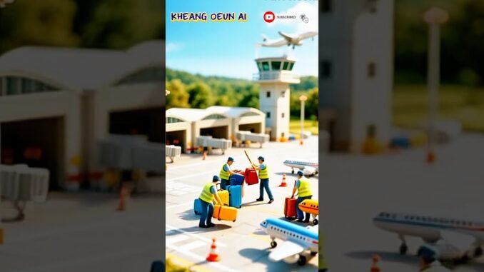 Tiny Crew, Big Runway: AI Guides Mini Workers in Airport Operations” #aivideo #shortvideo #cooking