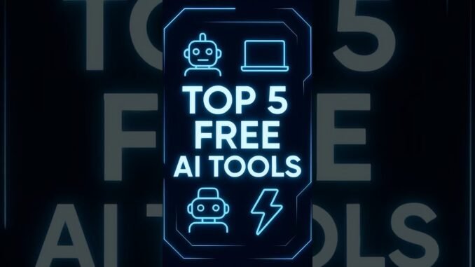 Top 5 Free AI Tools for Beginners #aitools #ai #productivity #automation  #YouTubeShorts #Shorts