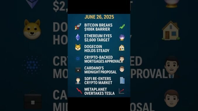 Top Crypto News Today 🚨 | Bitcoin, Altcoins & Market Updates 📰 #crypto #cryptonews #bitcoin #eth