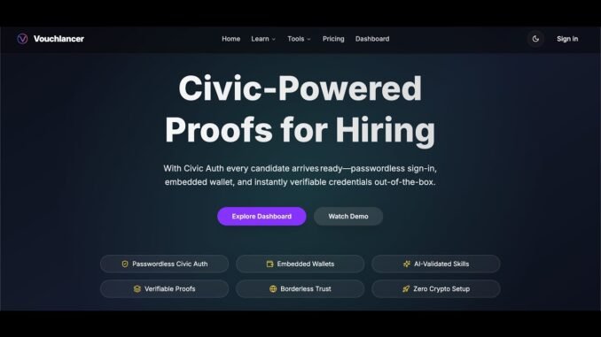 Vouchlancer x Civic Auth — One-Click Web3 Wallet, DIDs & Instant Skill-Pass VC