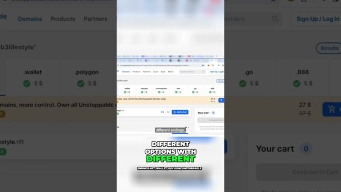 Web3 Lifestyle Domains: Find Your Perfect Web3 Address!