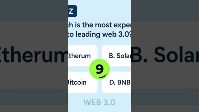 Which is the most expensive crypto leading web 3.0? #reels #web3 #quiz