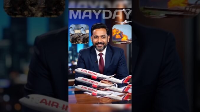 air india airplane Ai- 171 क्रेच हो गया पुरी न्यूज Ai news एंकर के साथ देखे #ainews #news #ai