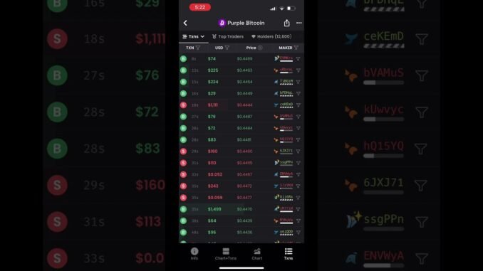 #cryptocurrencytrading #crypto #Solana get Purple Bitcoin on Solana. Find it on Dexscreener