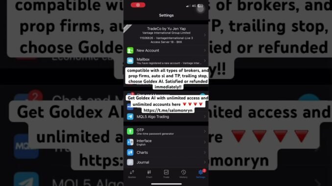 1 trade per day. 98% precision Goldex AI. News filter 🔥 #forex #trading #forexea #forexsignals