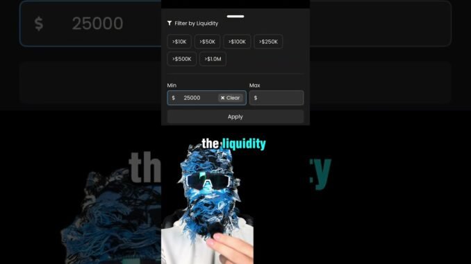 100x dex screener filters