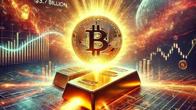 Crypto Inflows Explode: $3.7 Billion Pours In as Bitcoin Rivalry With Gold Heats Up