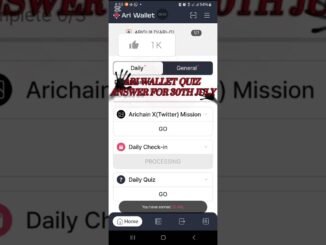 ARI WALLET QUIZ ANSWER FOR 30TH JULY #ariwallet #ariwalletquiz #ariwalletairdrop #Web3 #Crypto