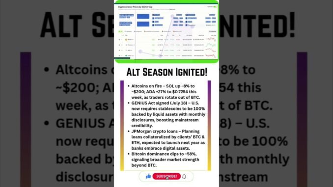 “Alt Season Ignited! 🔥” #news #sydney #shorts #investing #crypto