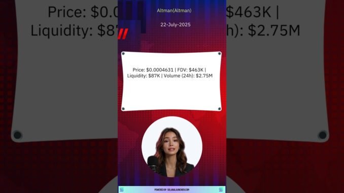 🚀Altmemecoin : The meme coin revolution starts here! #solana #Altcoin #tokenlaunch #pumpfun