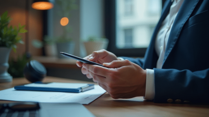 Person paying using a smartphone