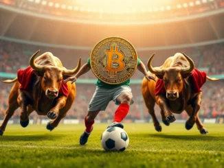 Ai generated image of Bitcoin bulls