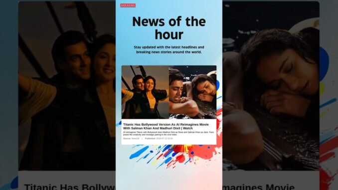 Breaking News: Titanic Has Bollywood Version As AI Reimagines Movie With Salman Khan And #titanic