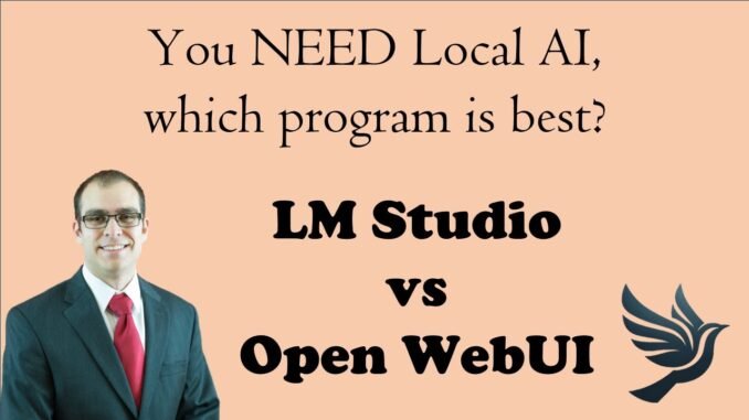 Comparing LM Studio to Open WebUI for Local AI Beginners