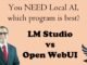 Comparing LM Studio to Open WebUI for Local AI Beginners