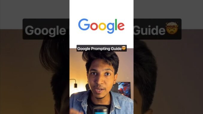 Google’s Prompt Guide is Insane! 😱 Master Prompting in Minutes! #geminiai #aitools #ai