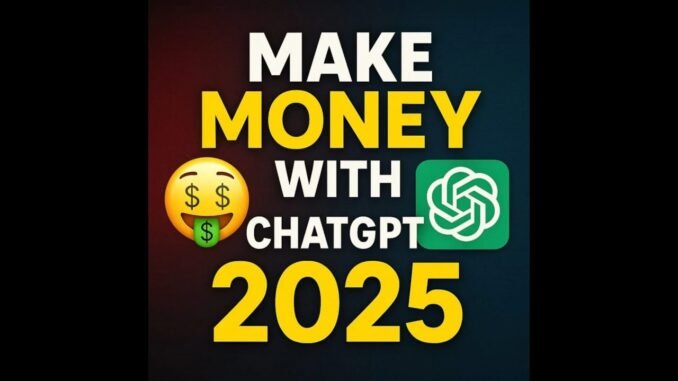 How to Make Money with ChatGPT in 2025 (Easy AI Guide for Beginners)