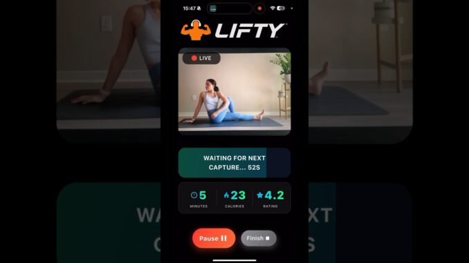 Lifty AI guides your Yoga flow, watching you exercise giving pose guidance and breathing tips #yoga