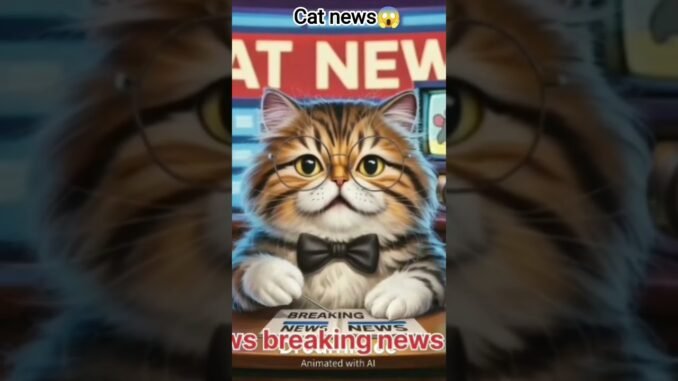 Meet the AI Cat Anchor: Your New Source for Breaking News!🐱🐾🙀#shorts #viralshorts #yputubeshorts