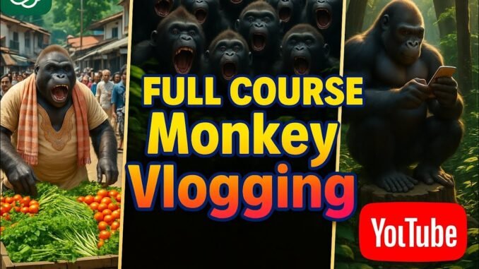 "Monkey Vlogging Kaise Banaye? | Full AI Guide in Urdu/Hindi 🐵🎥"