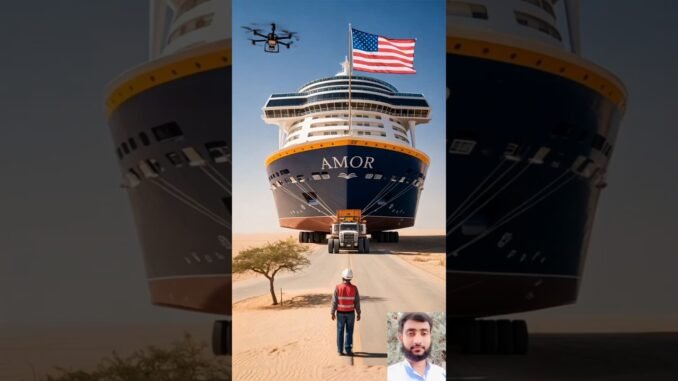 Truck Guides Ship From Port To Port😱🚢🛳