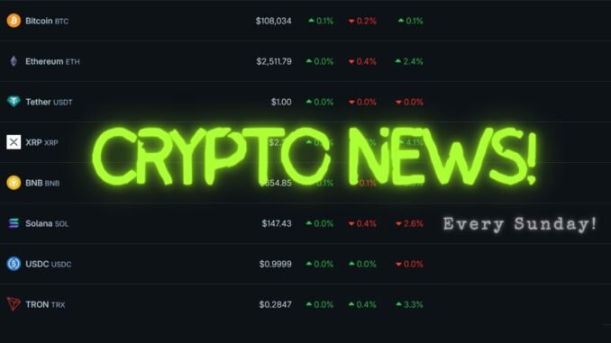 Weekly Crypto Market Update: BILLIONAIRE BITCOIN WHALE UPDATE, Drake mentions Bitcoin in new song...