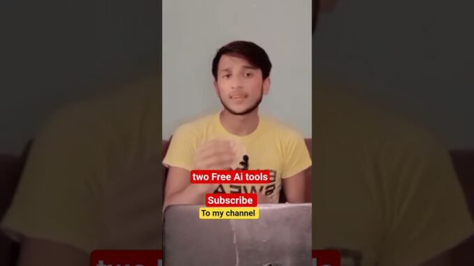 two AI free tools|for beginer #ai #artificialintelligence #short #viral