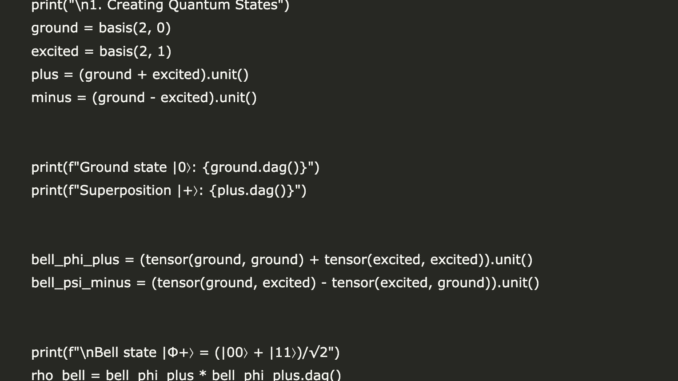 A Coding Implementation of Quantum State Evolution, Decoherence, and Entanglement A Coding Implementation of Quantum State Evolution, Decoherence, and Entanglement Dynamics using QuTiP