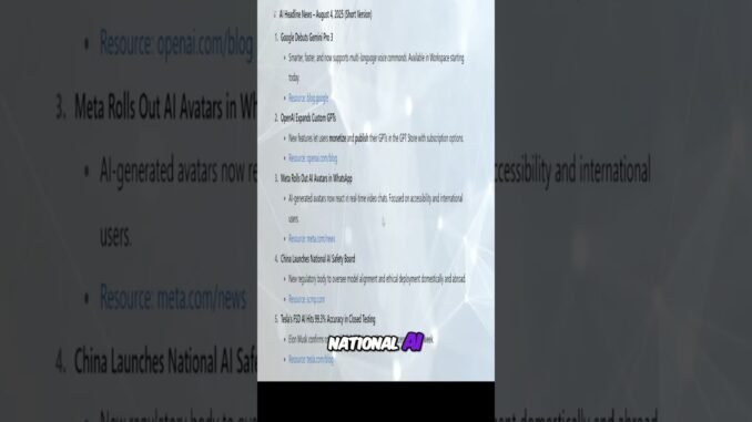 AI News: Google Gemini, OpenAI, Meta, Tesla, & China's AI #shorts