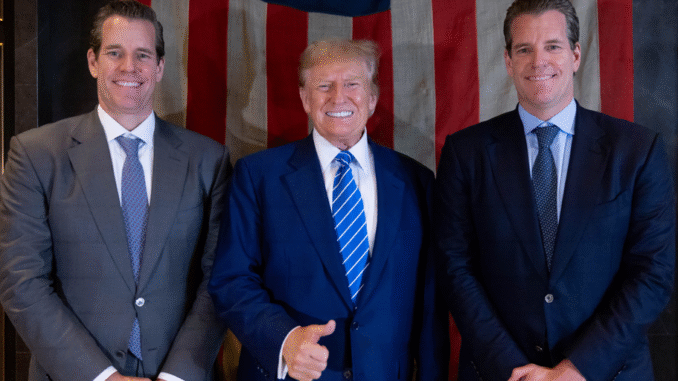 Bitcoin Billionaire Winklevoss Bros Back Trump Sons’ Crypto Miner