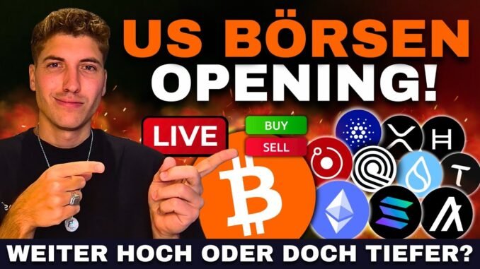 🔴 Bitcoin & Crypto Live Trading: US BIP/GDP & Börsenstart - Das passiert JETZT! 🚨