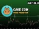 Cake price prediction and solid pump?  PancakeSwap cake crypto July 28, 2025  #cakecoin