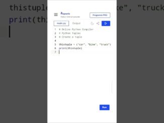 Create a tuple #python #tuples #coding #programming #beginners #ai #viral #shorts #reels #trend