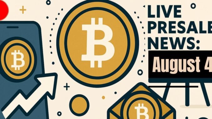 Crypto Presales Live News Today: Latest Opportunities & Updates (August 4)