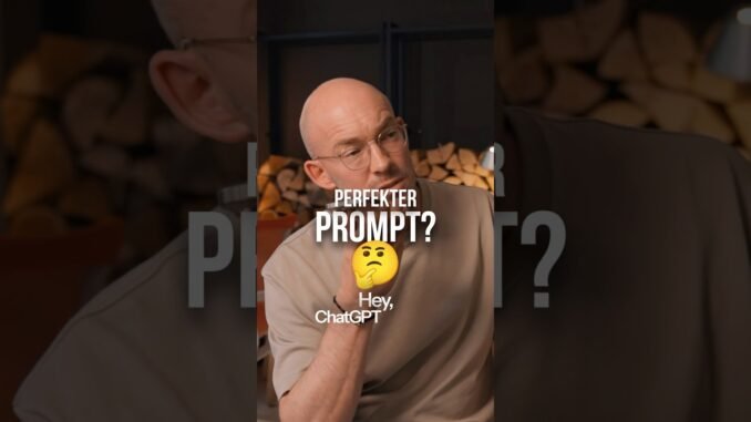Der perfekte Prompt? #ki #chatgpt