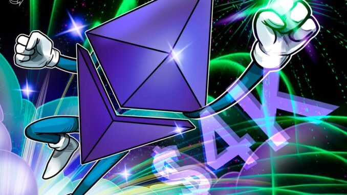 Ethereum Can't Break $4K? ETH Price Discovery is Close, Says Ethereum Can't Break $4K? ETH Price Discovery is Close, Says Analyst