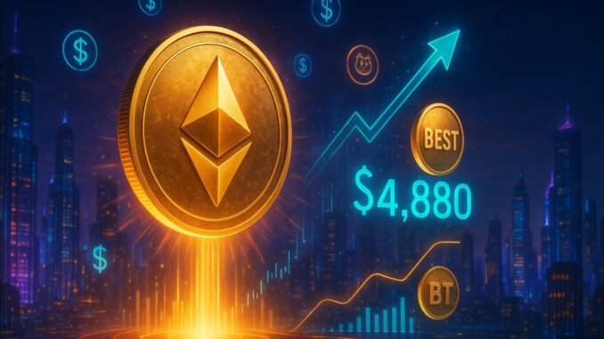 Ethereum hits ATH of $4,880 $BEST rally coming