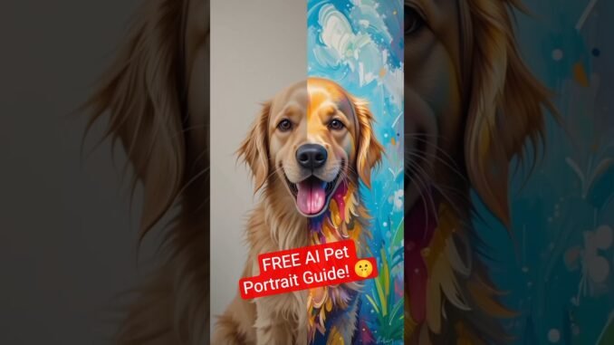 FREE AI Pet Portrait Guide! 🤫 #AIart #PetPortrait #ArtTutorial #Freebie #DigitalArt #PetLovers