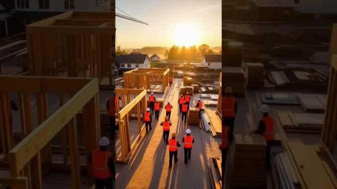 Grok AI constructors starting the job in the morning. #construction #home #ai #building #house #job