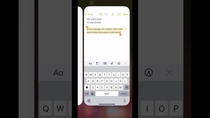 How to import Okx wallet web3 using 12 seed phrase with balance 5.000$ | Tutorial 2025 | #shorts