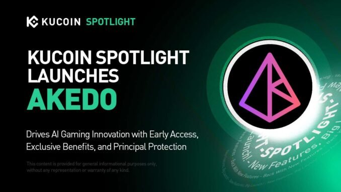 KuCoin Spotlight Launches AKEDO Token Sale, Bringing AI-Powered Gaming to KuCoin Spotlight Launches AKEDO Token Sale, Bringing AI-Powered Gaming to Web3